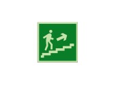 Табличка Hexagone Е15 (Направление к эвакуационному выходу по лестнице вверх) 