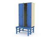 Шкаф трехсекционный на скамье-подставке 3-1 Птк-Спорт, 932х500х1500мм 