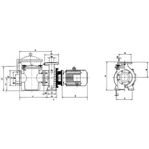Насос чугунный AstralPool Aral C-1500 5,5 кВт (7,5 л.с.) Напряжение 230/400 В III