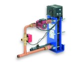 Оборудованный пластинчатый теплообменник вода/вода из титана Astralpool Etna-160 мощностью 160000 Ккал/ч + рециркуляционный насос