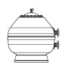 Фильтр ламинированный Д=900 мм, 32 м³/час, боковое подключение 2½", Astralpool Vesubio /15788/ Фото 2