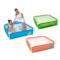 Бассейн BestWay каркасный детский (1,22 x 1,22 х 0,305) (салатовый, оранжевый, голубой) /56217