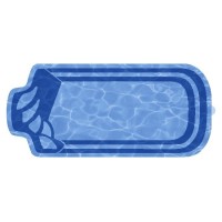 Композитный бассейн БассЛюкс Изабель, размеры 6,60 x 2,80 x 1,50 м, объём 20,5 м³