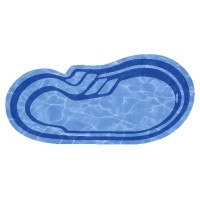 Композитный бассейн БассЛюкс Марсель, размеры 8,00 x 3,50 x 1,00-1,65 м, объём 28 м³