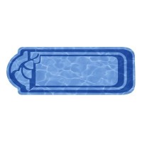 Композитный бассейн БассЛюкс Ванесса, размеры 8,20 x 3,50 x 1,50 м, объём 34,5 м³