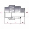 Муфта разборная тип 2 ПВХ, EPDM Cepex (клей-наружная резьба BSP) диаметр 63х2", PN=10 Фото 2