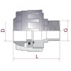 Муфта поворотная ±4º ПВХ Cepex (клей - наружная резьба BSP), диаметр 50 мм x 1½", PN=10 Фото 2