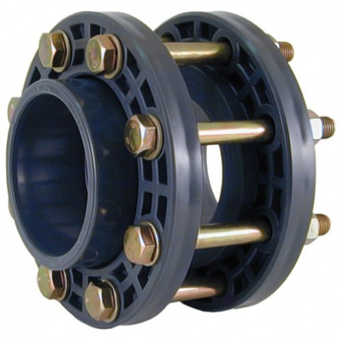 Клапан обратный межфланцевый ПВХ, EPDM с установочным комплектом (фланцы, бурты, болты, гайки, шайбы) Cepex, диаметр 63 мм, PN=6