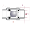 Клапан обратный шаровой ПВХ, FPM Cepex, разборные муфтовые окончания (клеевой), диаметр 32 мм, PN=16 Фото 2