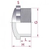 Заглушка ПВХ Cepex (наружная резьба BSP), диаметр 3/8", PN=10 Фото 2