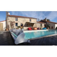 Автоматическое сматывающее покрытие Del Moove"O. Размер 5 х 10 м, с белыми жалюзи