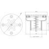 Форсунка донная регулируемая д. 90 (плёнка) G1½" (наружн.) нержавеющая сталь AISI-304 /ФП.091.4/ Фото 2