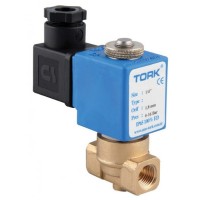 Клапан электромагнитный Tork Н.З. 3/4" S101004170E (T-GP104) корп. латунь, 0,5-16 бар, -10..+140*C, уплот. EPDM, 230В