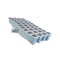 Решетка переливная противоскользящая Emaux Anti Slip цветная волна, цвет: серый, 250 x 26,5 мм