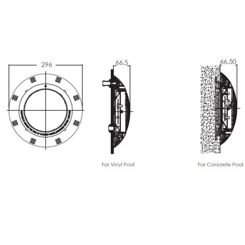Прожектор галогеновый Emaux UL-P100, круглой формы, универсальный, (светофильтры в комплекте), 75 Вт / 12 В, накладной