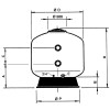 Фильтры Astralpool Praga (фильтрующий слой 1 м, Макс рабочее давление 4 кг/см² ). Диаметр 1200 мм, патрубок 75 мм Фото 2