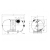 Фильтры Astralpool Rodas диаметром 1600 мм. Макс рабочее давление 4 кг/см², фильтрующий слой 1 м. Длина 2500 мм, патрубок 160 мм Фото 2