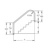 Поручень Flexinox для римской лестницы, с фланцами L=1.8 м (2-Bend) (87162260) Фото 2