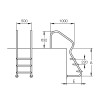 Лестница Flexinox 4 ступени Easy Access 316 сталь (87252011) Фото 2