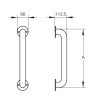 Поручень Flexinox 3000 мм с фланцами (87180303) Фото 2