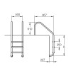 Лестница Flexinox 5 ступеней Overflow 316 сталь (87111753) Фото 2