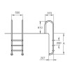 Лестница Flexinox Wall 3 ступени (нержавеющая сталь, ступени люкс) AISI-304 /87132031 Фото 2