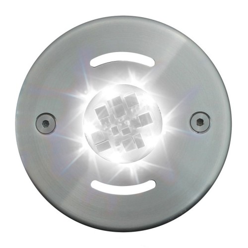 Светодиодный светильник Fluvo LED Spot (белый) с круглой рамкой Ø105, 12 Вт, 850 люмен, угол 100°, 24 В, IP 68 (пленка)