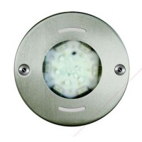 Светодиодный светильник Fluvo LED (белый) с круглой рамкой Ø170, 33 Вт, 5300 люмен, 2200 люкс, угол 110°, 24 В, IP 68 (пленка)