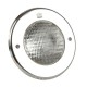 Галогеновый светильник Hugo Lahme 300 Вт, круглая рамка Ø270 мм из нержавеющей стали, кабель 2,5 м, 3500 люмен