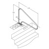 Поручень Ideal для римских лестниц высота 850 мм, длина 1200 мм Фото 2