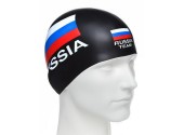Шапочка для плавания MadWave с флагом России (силикон) 