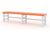 Скамья ПТК-Спорт, 2000х420х450 мм (цвет: бело-оранжевый) возможен любой цвет из палитры 
