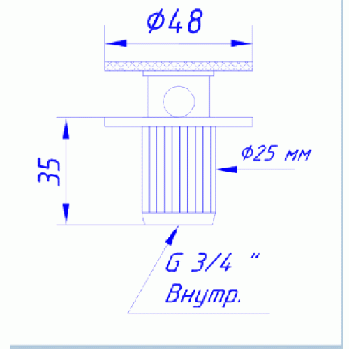 Форсунка Акватехника регулирующая подачу воздуха, D=25 мм наруж., под плитку