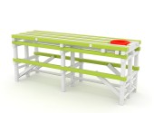 Массажный стол ПТК Спорт (жесткий ПВХ), 2000х650х800 мм. Цвет: аквамарин (возможен любой цвет) 