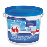 Многофункциональные таблетки стабилизированного хлора HTH 5 в 1, (200 гр),5 кг
