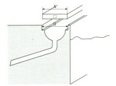 Опорный профиль переливной решетки VagnerPool MP200-LAF, длина 2 м