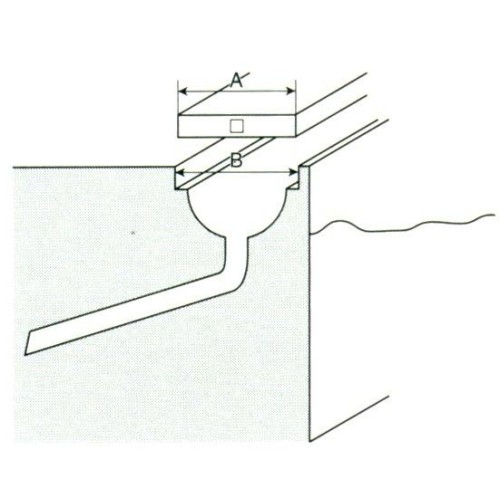 Опорный профиль переливной решетки VagnerPool MP201-LAT, длина 2 м