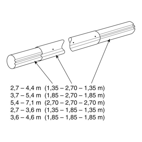 Телескопическая труба для сматывающего устройства VagnerPool 5,4-7,1 м (анодированный алюминий)